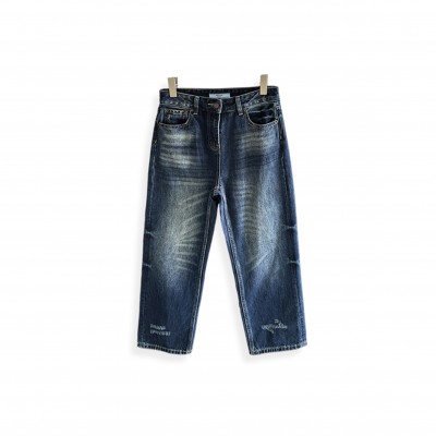 PRADA BAGGY FIT JEANS DARK DENIM BLUE 